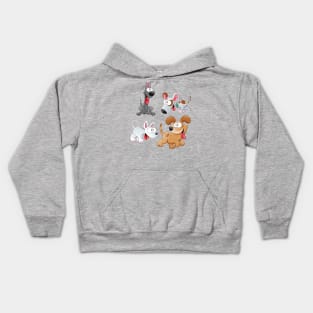 Funny Cartoon Dogs Kids Hoodie